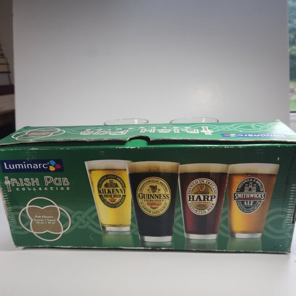 Luminarc Beer Glasses Irish Pub Collection Pub 16 oz. Each Set of 4 Barware - Picture 11 of 15